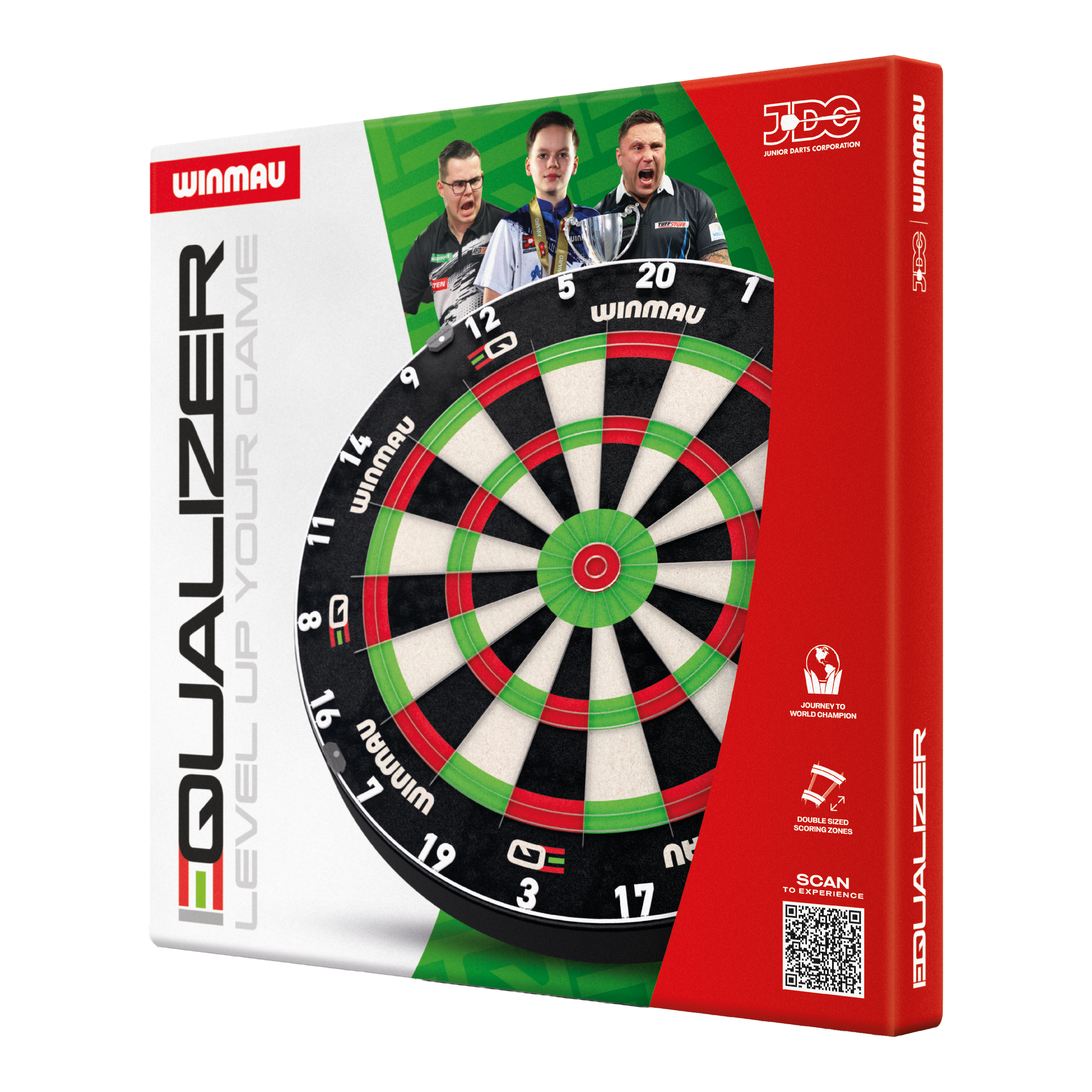 Bersaglio per freccette in acciaio equalizzatore Winmau Zu sehen ist das Winmau Equalizer Steeldartboard. Es bietet eine robuste Oberfläche für präzises Dartspiel.