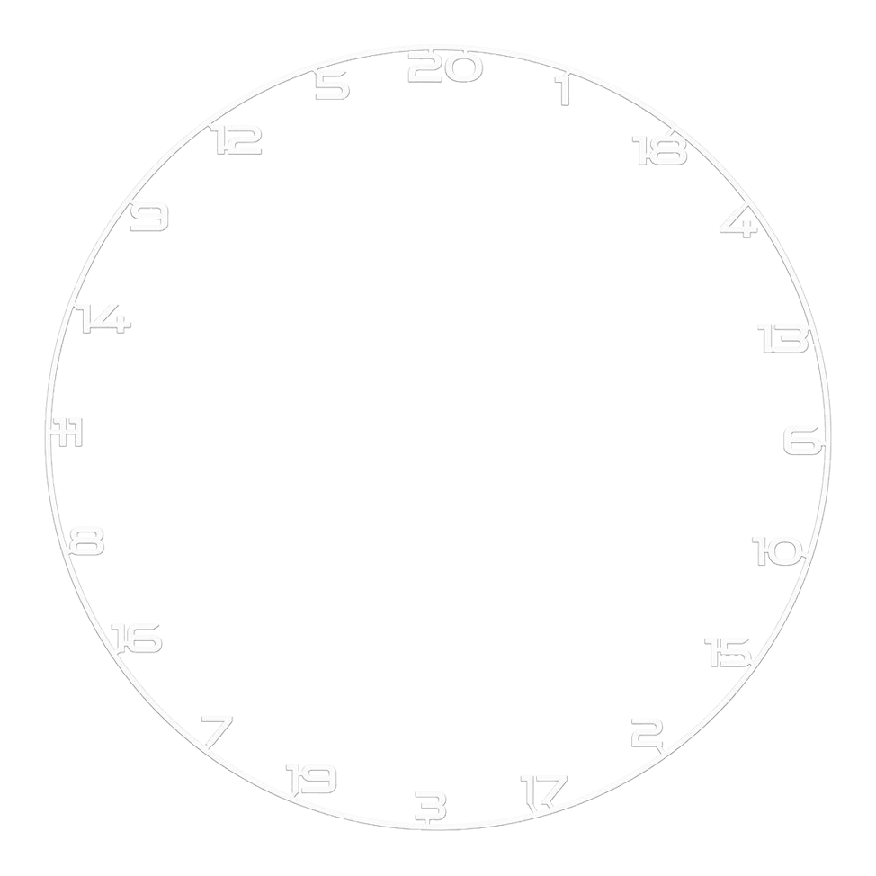 Anello numerico per bersaglio per freccette Bild mit dem Dateinamen BT1000100_Bullet_Dartboard_Zahlenring_Wei_1. Es könnte einen weißen Zahlenring für ein Dartboard darstellen.
