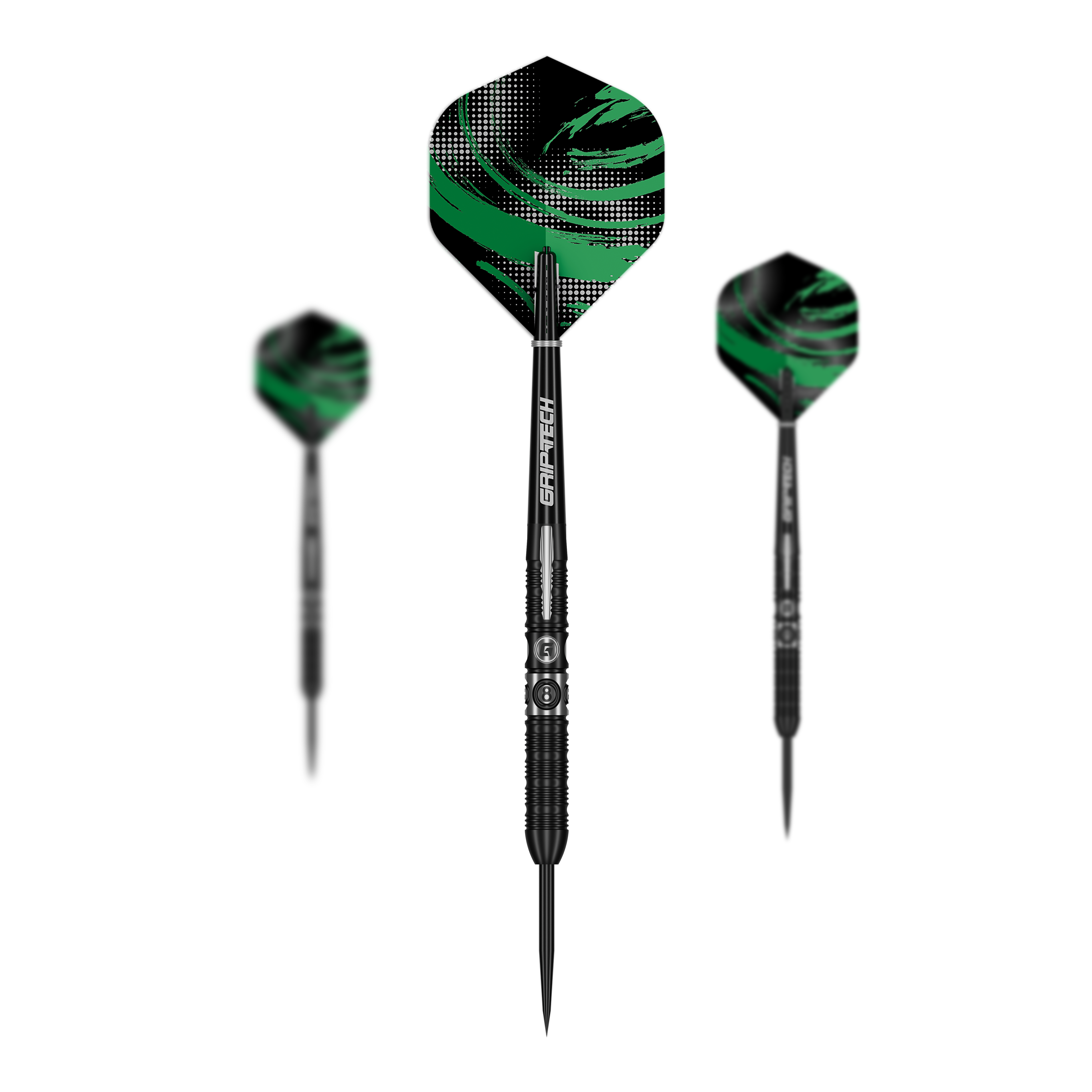 Freccette in acciaio GOAT 8-Ball Dieses Foto zeigt ein Set der GOAT 8Ball Steeldarts. Es sind mehrere Dartpfeile als Set abgebildet.