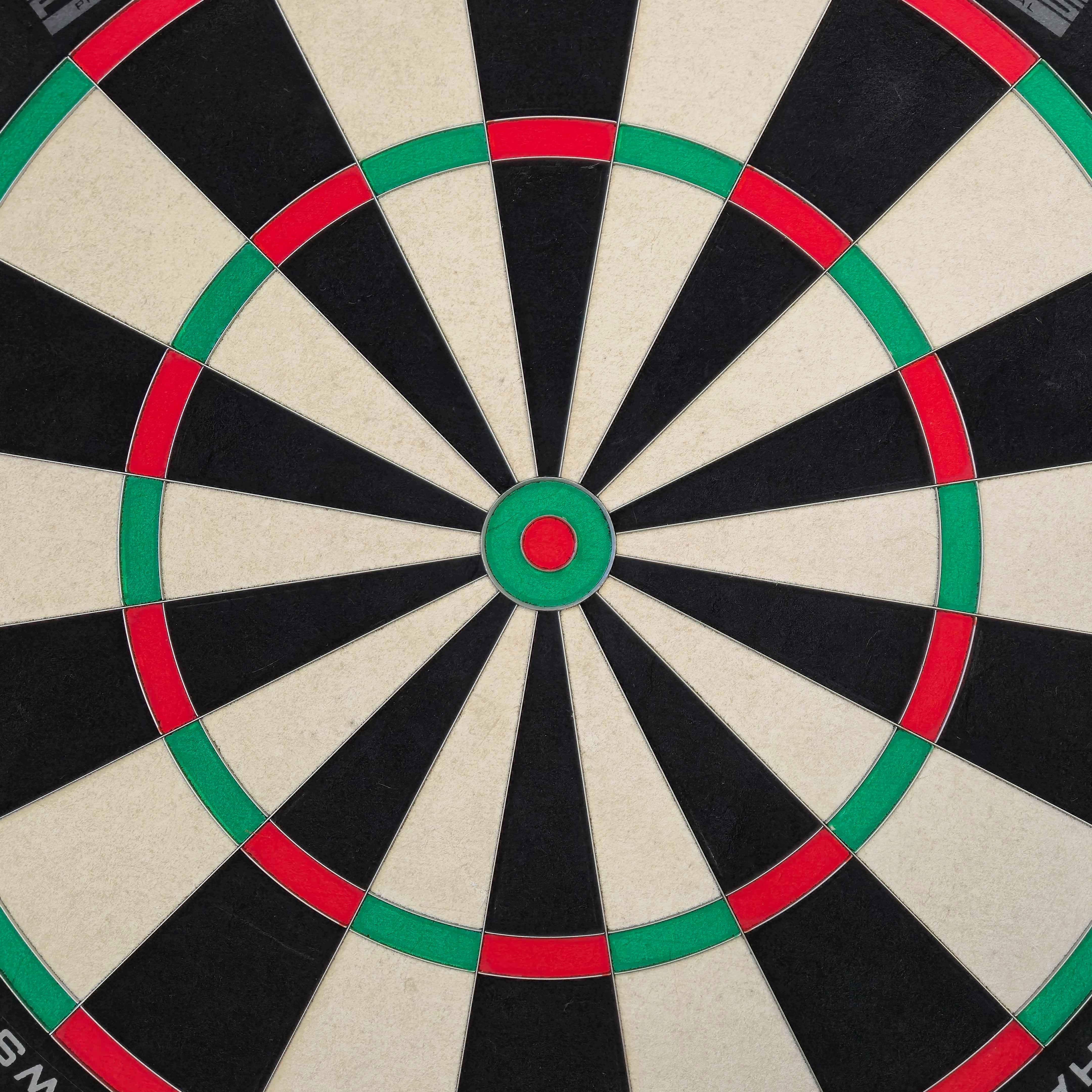 Bersaglio per freccette in acciaio Harrows Fortis Das Harrows Fortis Steeldartboard wird hier von vorne gezeigt. Es eignet sich hervorragend für professionelle und Freizeitspieler.