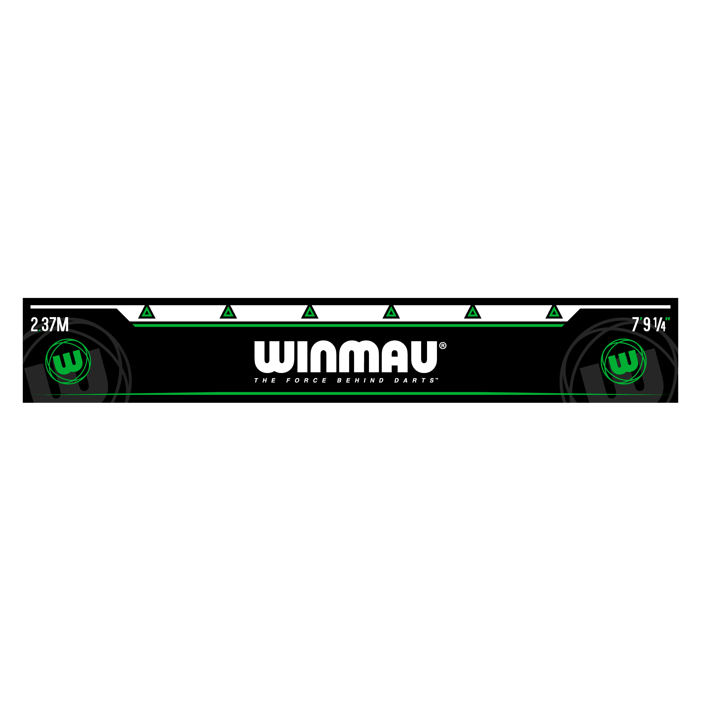 Linea di lancio Winmau Verde Winmau Abwurflinie ist als Markierungslinie abgebildet. Sie wird zur Platzierung vor dem Dartboard verwendet.