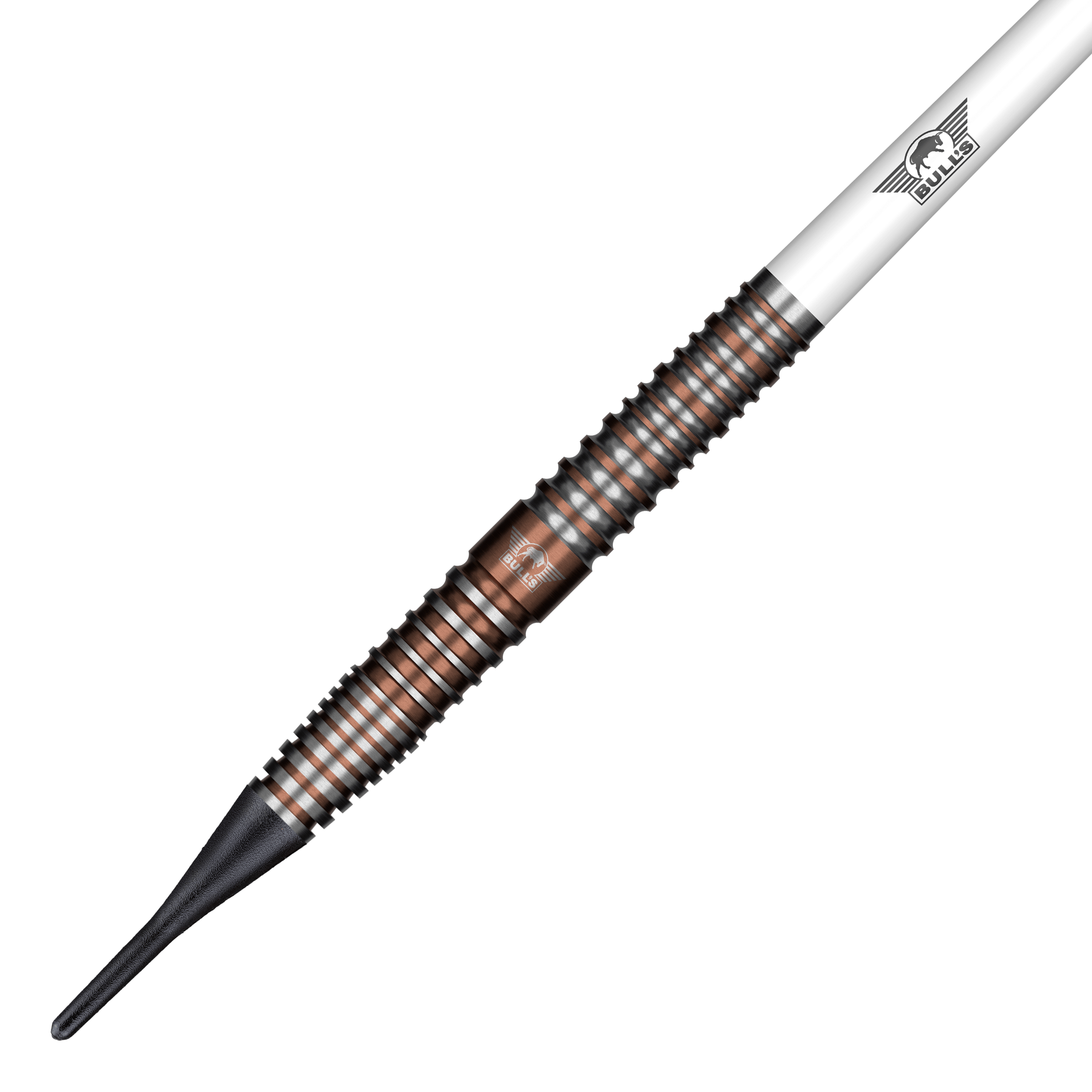 Freccette morbide Bulls NL Max Hopp E5 - 20 g Auf dem Bild sieht man die Bulls NL Max Hopp E5 Softdarts mit einem Gewicht von 20 Gramm. Diese Softdarts sind für Präzision und gutes Handling bekannt.