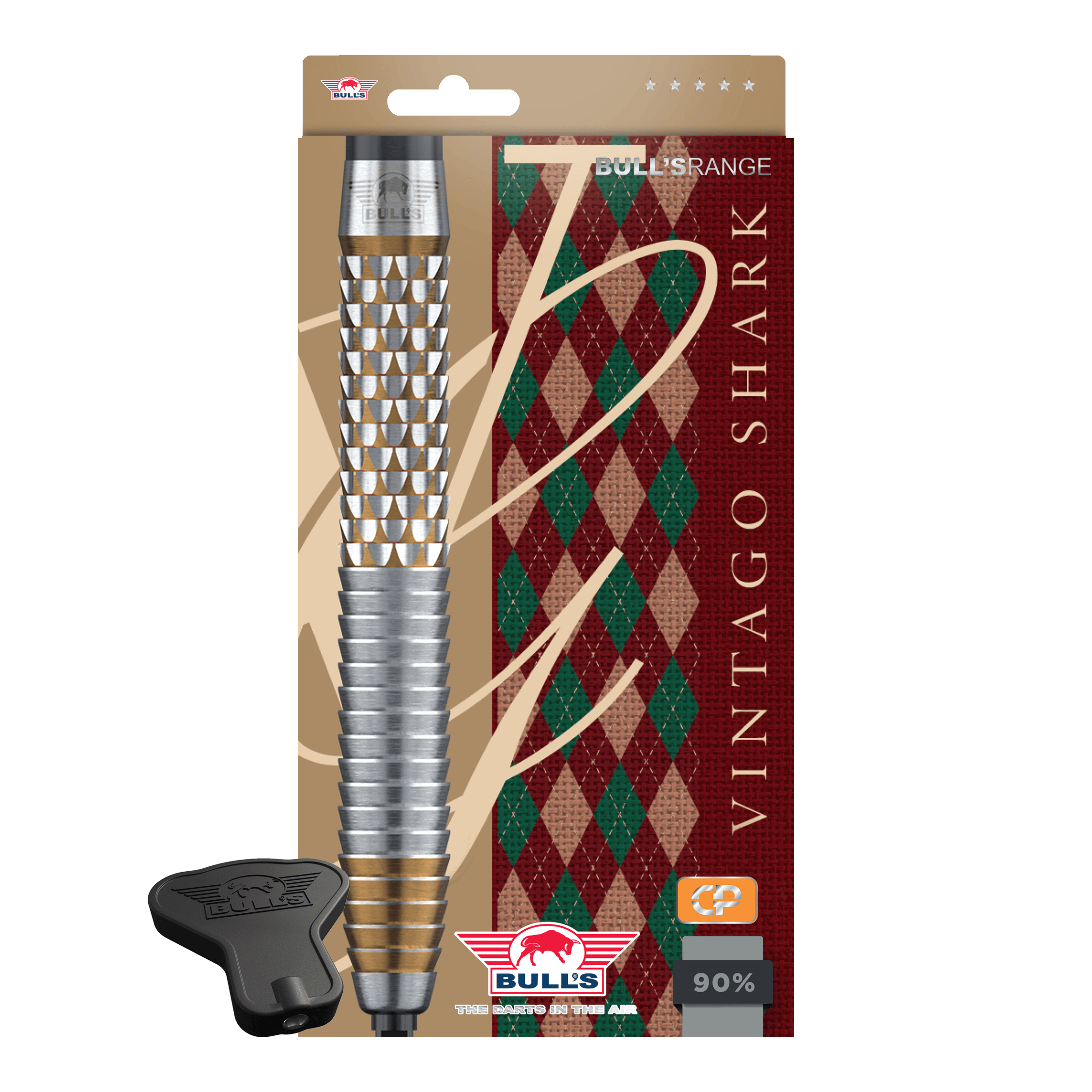Freccette in acciaio convertibili Bulls NL Vintage Shark Abgebildet sind die Bulls NL Vintago Shark Convertible Points Steeldarts. Sie verfügen über austauschbare Spitzen und eine strukturierte Oberfläche.