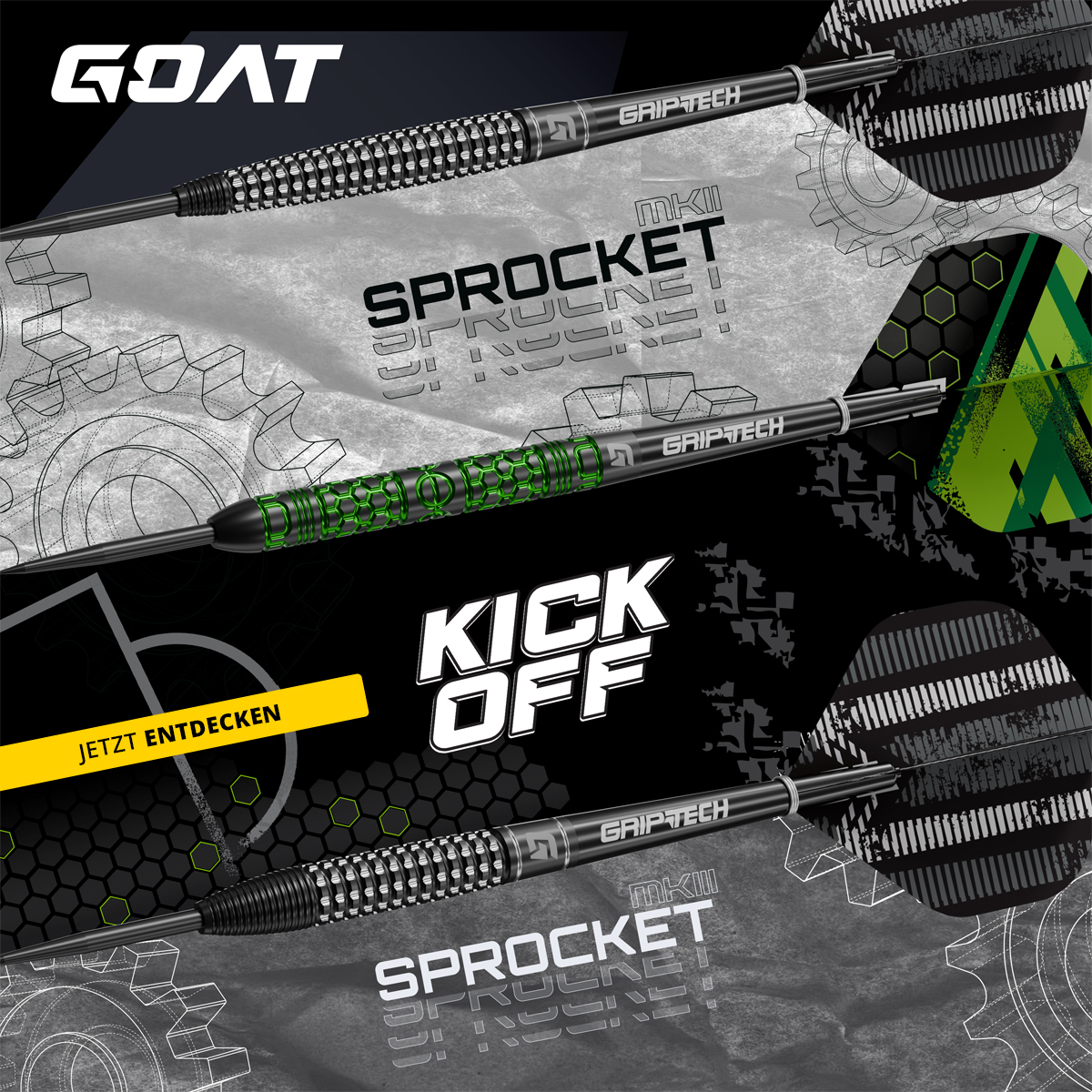 Das Bild zeigt ein Produkt mit dem Dateinamen '2026-06_GOAT_KickOff_Sprocket_Hero'. Es handelt sich vermutlich um einen Artikel im Sortiment, der visuell präsentiert wird.