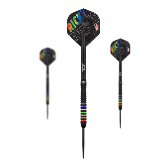 Bulls NL Ricky Evans Rapid 95 freccette in acciaio Hier sieht man das Set Bulls NL Ricky Evans Rapid 95 Steeldarts mit 23g. Mehrere Darts sind als Set zusammen abgebildet.