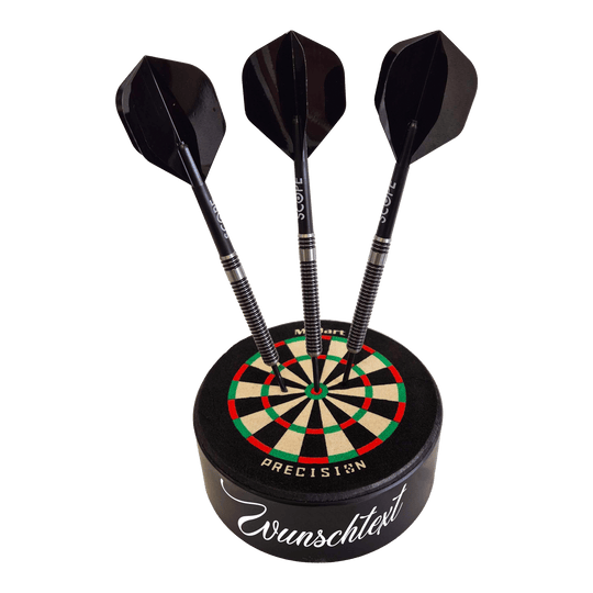 Bersaglio mini McDart Precision con testo personalizzato Gezeigt wird ein Artikel mit dem Dateinamen 765_McDart_Mini_Precision_Dartboard_Darthalter_1_WeatherSunday. Das Produkt gehört vermutlich zur Kategorie Dartboard-Halterungen.