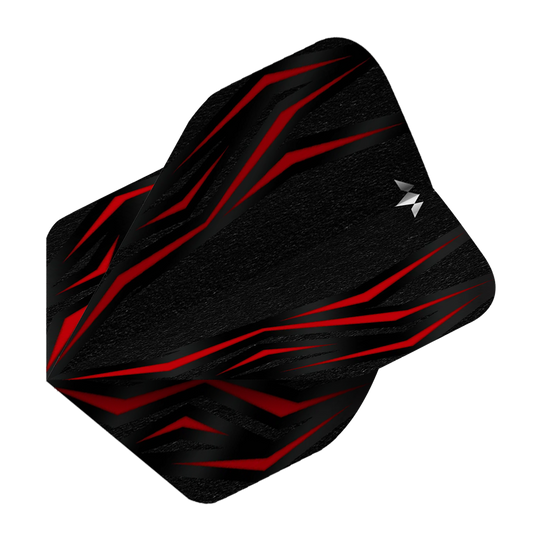 Missione Lava Red n. 6 Voli Auf dem Bild ist das Produkt Mission Lava Red No6 Flights zu sehen. Es handelt sich um rote Flights für Darts.