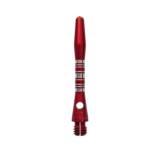 Aste in alluminio Bulls NL Supra - Rosse - 34 mm Bulls NL Supra Aluminium Shafts in Rot mit einer Länge von 34 mm. Das Produkt ist ein hochwertiger Aluminiumschaft für Dartpfeile.