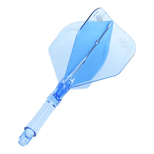 Alette L-Style L-Sytem - Blu trasparente Abgebildet ist das Produkt L-Style L-Sytem Flights - Clear Blue. Die transparent blauen Flights werden zum Spielen von Darts verwendet.