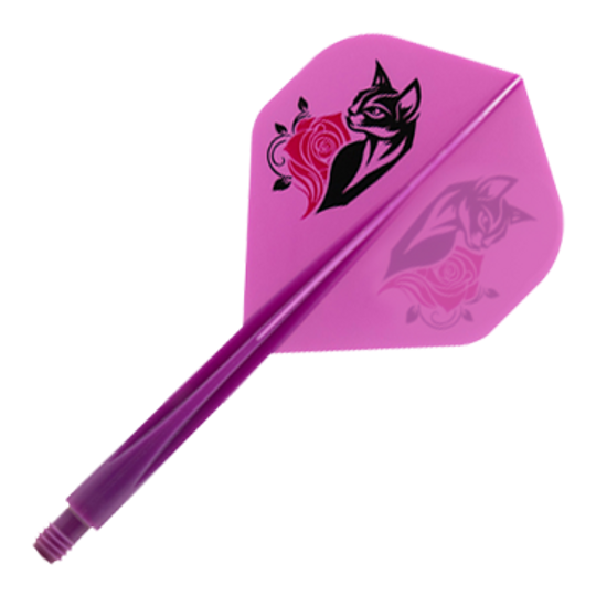 Sistema di alberi di volo standard Condor AX Black Cat Purple Hier sieht man das Condor AXE Black Cat Purple Standard Flight-Shaft-System. Das Produkt kombiniert Flight und Shaft in einer robusten Einheit.