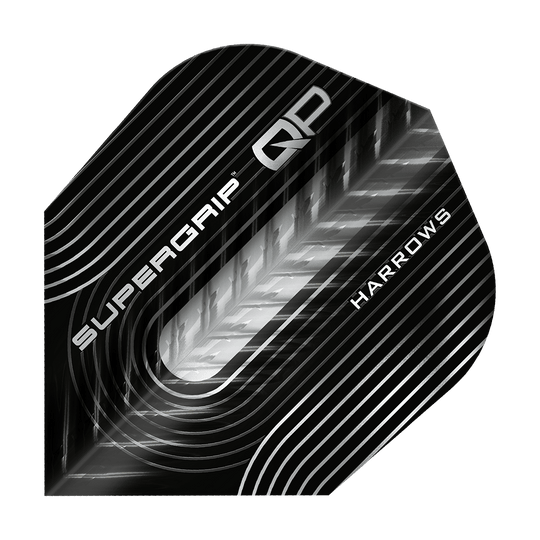 Alette Supergrip QP n. 6 di Harrow Das Bild zeigt die Harrows Supergrip QP No6 Flights. Die Flights sind speziell für Präzision und Stabilität entwickelt.