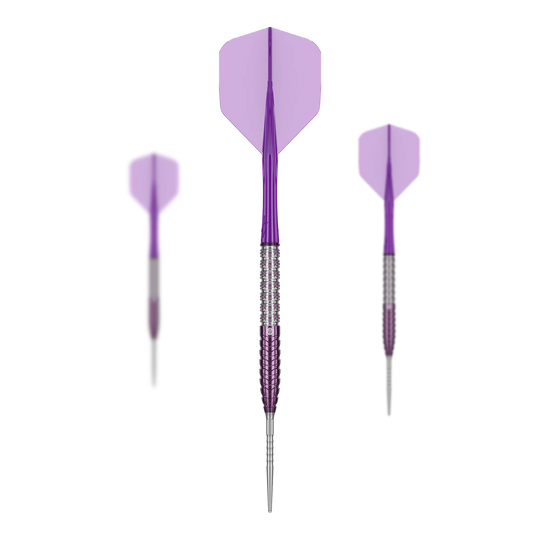 freccette in acciaio Caliburn Awakening ET Das Bild zeigt die Caliburn Awakening E.T. Steeldarts. Es handelt sich um ein Set Steeldarts für Dartspieler.