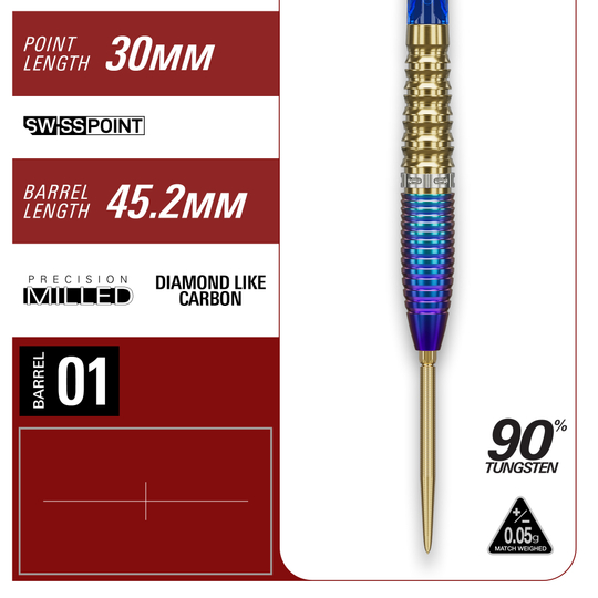 Target Japan Prime Series Zenith GEN2 Swiss Point Steel Darts - 23
