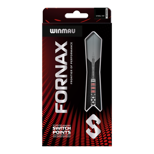Winmau Fornax Parallel Switch Point Steeldarts Winmau Fornax Parallel Switch Point Steeldarts werden auf diesem Bild gezeigt. Es handelt sich um hochwertige Steeldarts für Präzision und Kontrolle.