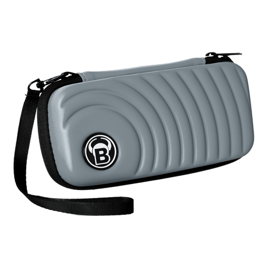 Das Bild zeigt das Produkt Bulls Orbis S Dartcase in Grau. Die Darttasche ist hochwertig und eignet sich zur sicheren Aufbewahrung von Darts.