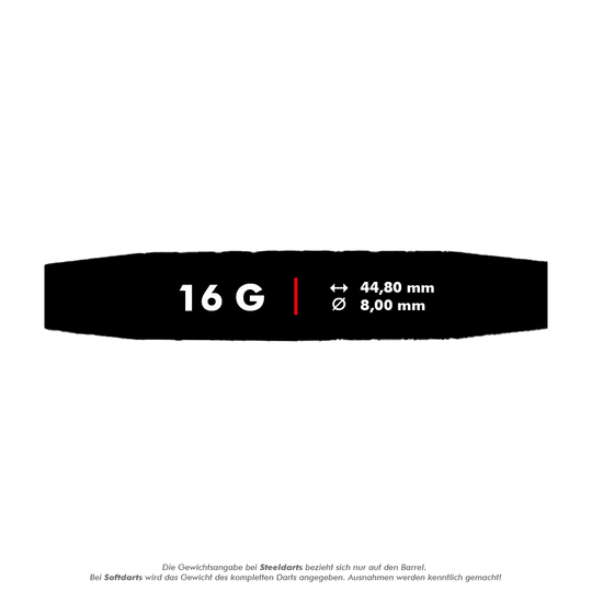 Freccette morbide McDart 85 Tungsten V6 - 16g