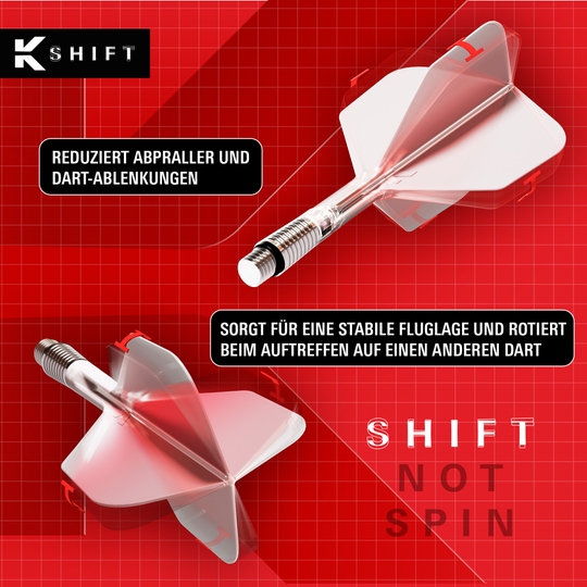 Target K-Shift No2 Voli Standard - Bianco Abgebildet ist das Produkt Target K-Shift No2 Standard Flights in Weiß. Die Abbildung betont das Aussehen und die Details dieser Dart Flights.