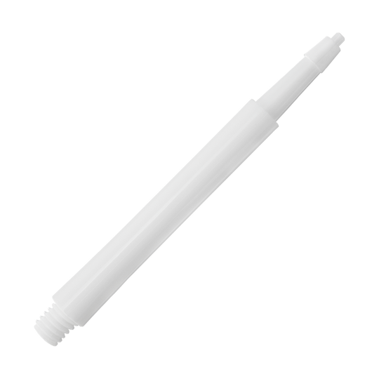 HRC12633W_Harrows_Clic_Standard_Shafts_Weiss_23mm_2 Das Bild zeigt einen weißen Harrows Clic Standard Shaft für Darts. Der Schaft ist aus Kunststoff und hat ein einfaches, geradliniges Design.