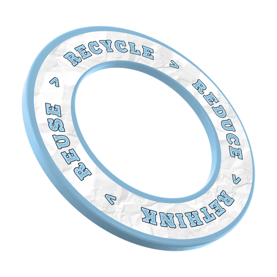 Dieses Bild zeigt das Produkt ‚MSF-C9 McDart Recycle Reuse Reduce Rethink Surround Himmelblau‘. Es ist eine umweltfreundliche Dart-Surround in hellblauer Farbe.