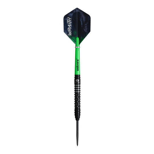 Freccette in acciaio Unicorn Wraith Cameron Menzies - 23 g Abgebildet ist das Produkt Unicorn Wraith Cameron Menzies Steeldarts - 23g. Die Steeldarts sind in einer 23-Gramm-Ausführung zu sehen.