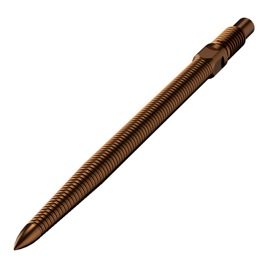 Punte per freccette Bulls NL Convertible Point - Micro Grip - Bronzo Abgebildet ist eine einzelne Dartspitze mit MicroGrip in Bronze. Die Länge der Spitze beträgt 32mm.