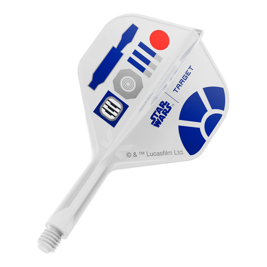 Aerei standard Target Star Wars K-Flex R2D2 No2 Dieses Bild ist einem Produkt mit dem Dateinamen 410513_Target_StarWars_KFlex_R2D2_No2_Standard_Flights_Short_19mm_1 zugeordnet. Es handelt sich wahrscheinlich um einen kurzen Dart-Flight im Star Wars R2D2 Look.