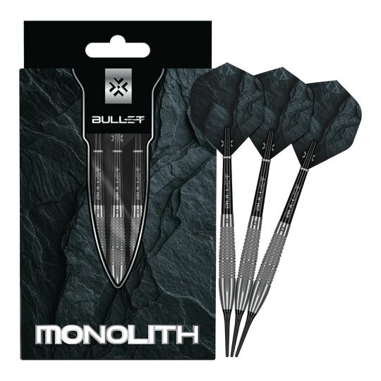 Zu sehen sind die Bullet Monolith 20g Soft Darts. Das Produkt ist besonders langlebig und hochwertig verarbeitet.