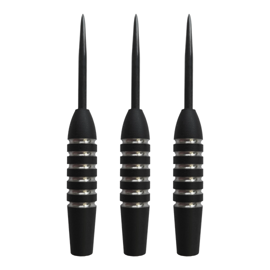 Freccette McDart Void 2 con corpo in acciaio - 23 g Auf dem Bild ist das Set McDart Void 2 Steeldart-Barrels - 23g zu sehen. Es handelt sich um eine Nahaufnahme der Steeldart-Barrels als Set.