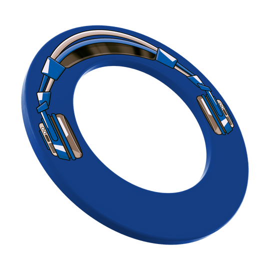 Surround per freccette stereo McDart Dieses Bild zeigt ein MSF-J4 McDart Stereo Dartboard Surround in Blau. Das Surround ist kreisförmig und eignet sich zum Schutz der Wand beim Dartspielen.