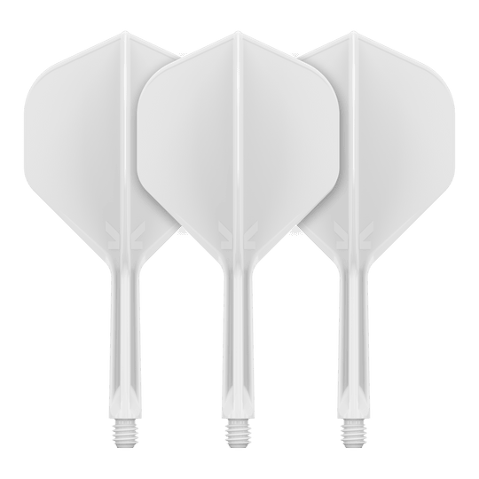 Target K-Flex No2 Standard Flight System - Bianco Abgebildet ist ein Produkt mit dem Namen 410023_Target_K-Flex_No2_Standard_Flights_Weiss_26mm_2. Es handelt sich wahrscheinlich um weiße Standard-Flights für Darts.