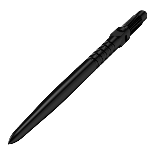 Punte per freccette Bulls NL Convertible Point - Impugnatura ad anelli - Nere Hier sieht man einen Satz von schwarzen Dartspitzen mit Rillen. Es handelt sich um BullsNL Convertible Points mit Ringed Grip, 32mm.