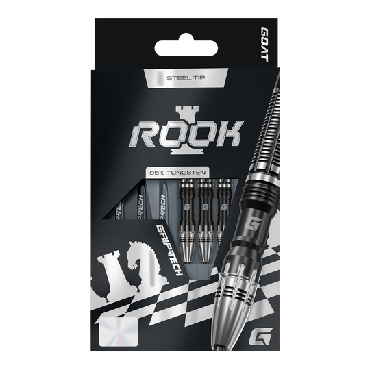 Freccette in acciaio GOAT Rook Das Bild zeigt GOAT Rook Steeldarts. Es handelt sich um hochwertige Steeldart-Pfeile.