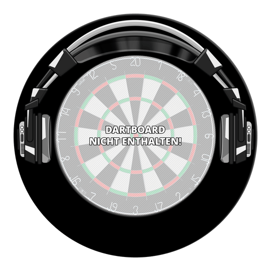 Surround per freccette stereo McDart Schwarzes McDart Stereo Dartboard Surround ist auf dem Bild zu sehen. Das Bild zeigt wahrscheinlich das Produkt vor neutralem Hintergrund.