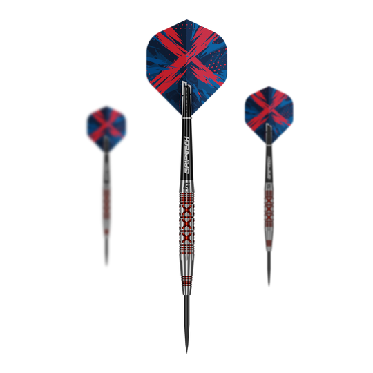 GOAT colpisce Steeldarts Dieses Bild stellt das Set der GOAT Strikes Steeldarts dar. Es zeigt mehrere Darts zusammen als Set.