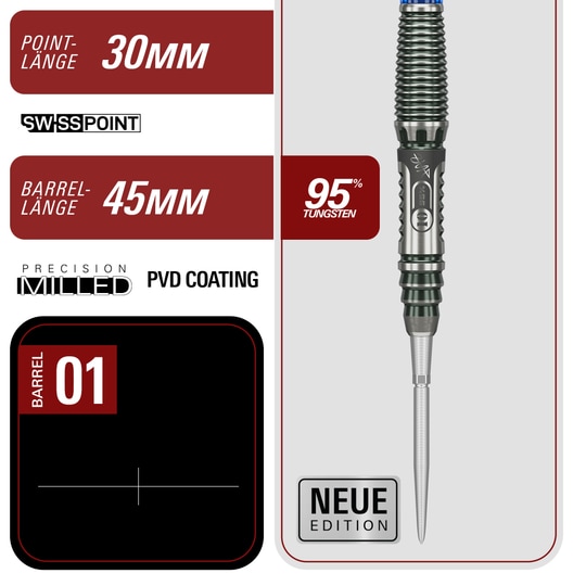 Freccette in acciaio Target Japan Rising Sun GEN 10.5 Swiss Point Target Japan Rising Sun GEN 10.5 Swiss Point Steeldarts sind abgebildet. Die Darts haben ein modernes Design und sind für Präzision beim Spiel gemacht.