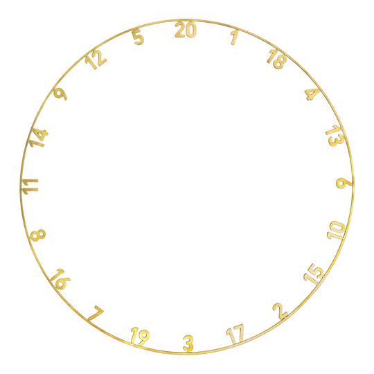 Bersaglio per freccette in acciaio Precise 180 Endorphine con anello numerato - Oro Dieses Bild zeigt das Precise 180 Endorphine Steeldartboard mit Nummernring in Gold. Das Board eignet sich ideal für Dart-Fans, die Wert auf Design legen.