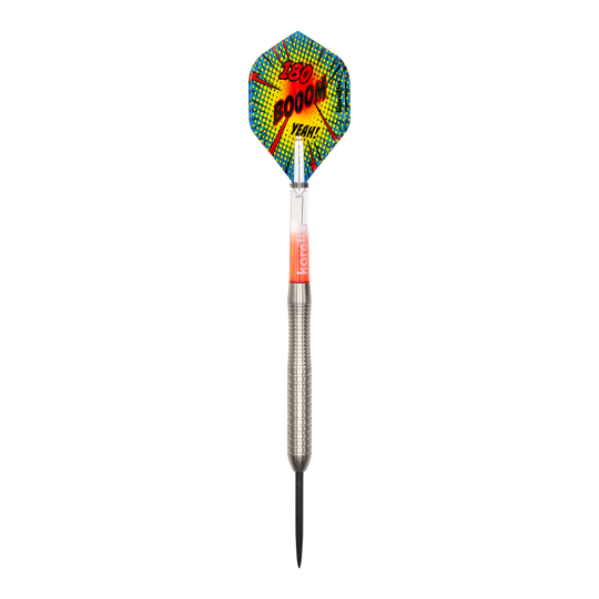 Freccette in acciaio Karella Comic Line CL-2 - 23 g Auf dem Bild ist das Produkt Karella Comic Line CL-2 Steeldarts - 23g zu sehen. Der Dartpfeil ist detailreich dargestellt.