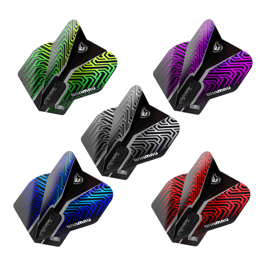 Collezione di voli standard Winmau Prism Delta No2 Abgebildet ist die Winmau Prism Delta No2 Standard Flight Collection. Die Flights sind für Dartpfeile konzipiert.