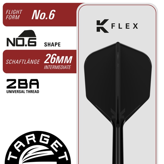 Freccette morbide Target Black Marque Blaze - 18 g Zu sehen sind die Target Black Marque Blaze Softdarts in der 18g Variante. Sie bieten ein elegantes Design und sind für Softdart-Spieler geeignet.