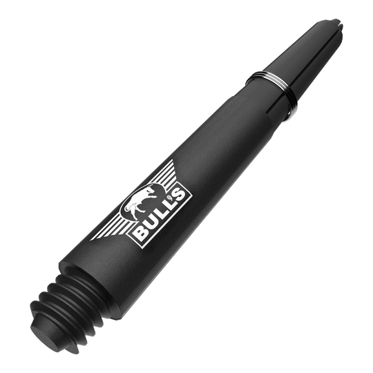 Aste in carbonio Bulls NL Capo - Nere Ein Bild mit dem Dateinamen BU55340_BullsNL_Capo_Carbon_Shafts_Schwarz_Short_34mm_2. Abgebildet ist wahrscheinlich ein zweiter kurzer schwarzer Carbon-Shaft für Darts.