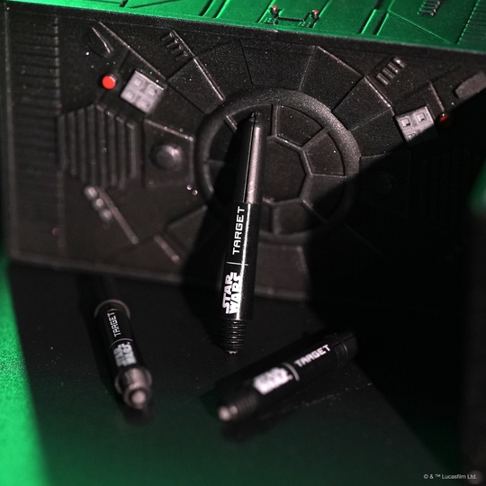 Aste Target Star Wars ProGrip - Nere Abgebildet sind die schwarzen Target Star Wars ProGrip Shafts. Die Dartschäfte verbinden Star Wars Design mit hoher Qualität.