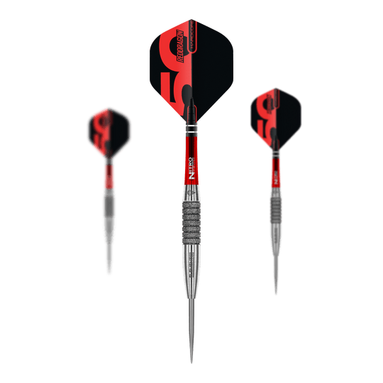 Red Dragon 50 Year Collection Element 6 C Steel Darts - 25 g Red Dragon 50 Year Collection Element 6 C Steeldarts mit 25g Gewicht. Das Bild zeigt das limitierte Edition Set der Steeldarts.