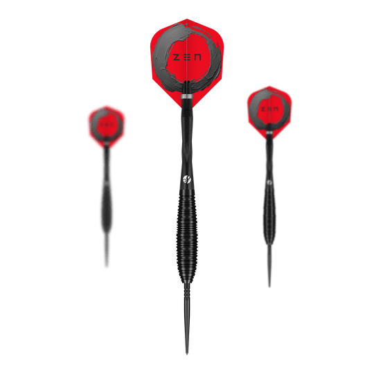 Freccette in acciaio Shot ZEN Bomber Turbo Point Gezeigt wird das Shot ZEN Bomber Turbo Point Steeldarts 1Set. Das Set eignet sich optimal für Einsteiger und Profis.