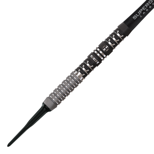 Freccette morbide Dave Chisnall Chizzy Series 4 di Harrow Das Bild zeigt die Harrows Dave Chisnall Chizzy Series 4 Softdarts. Dies sind spezielle Softdarts, entworfen für präzises Werfen.