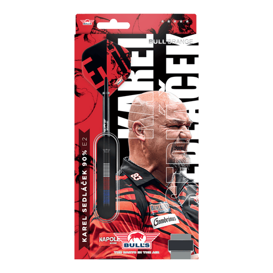 Bulls NL Karel Sedlacek E2 freccette in acciaio - 24 g Auf dem Bild befinden sich die Bulls NL Karel Sedlacek E2 Steeldarts - 24g. Sie sind ideal für Dartspieler, die Präzision und Qualität schätzen.