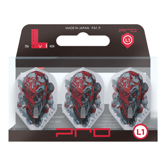 Alette L-Style Ryan Searle Signature V4 Clear White L1PRO Das Bild zeigt die L-Style Ryan Searle Signature V4 Clear White L1PRO Flights. Es handelt sich um hochwertige Flights für Dartsport.