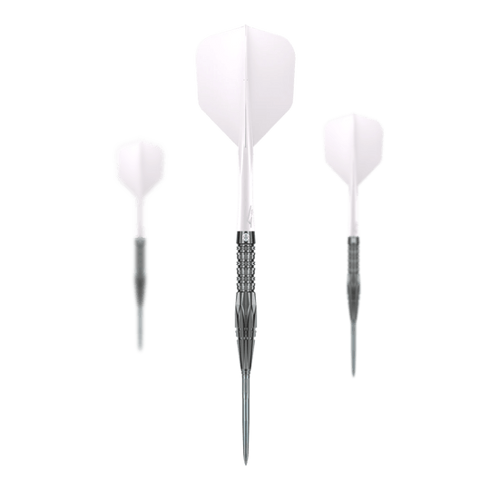 Freccette in acciaio Caliburn Prisma P1 - 19,5 g Das Bild zeigt die Caliburn Prisma Steeldarts - 19,5g. Diese Steeldarts sind ein hochwertiges Produkt für Dartspieler.