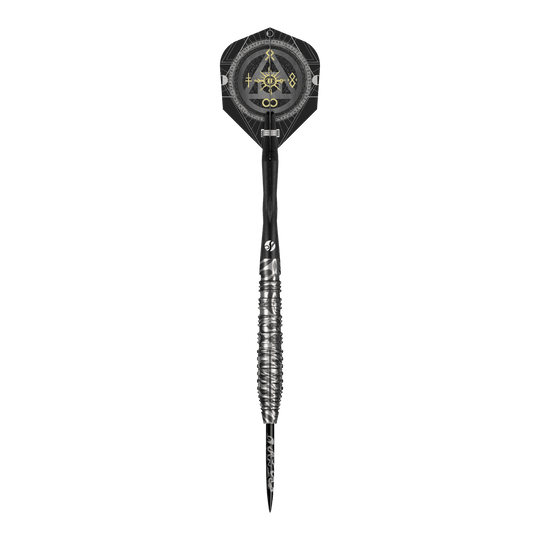Freccette in acciaio Shot Alchemy Runstel Zu sehen sind die Shot Alchemy Runstel Steeldarts. Die Darts sind speziell für präzises Werfen konzipiert.