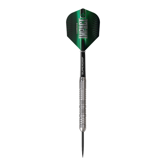 Freccette in acciaio Harrows Impact Das Bild zeigt Harrows Impact Steeldarts. Die Darts sind modern gestaltet und für Steeldart-Wettkämpfe geeignet.