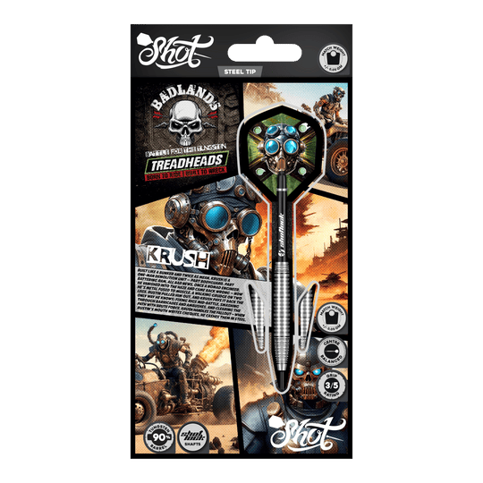 Freccette in acciaio Shot Badlands Krush Abgebildet sind die Shot Badlands Krush Steeldarts. Diese Steeldarts sind für ein exaktes Spiel konzipiert.